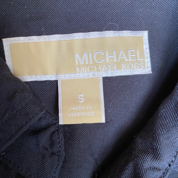 Navy Michael Kors Day Dress with Gold Buttons - Picture 8 of 8